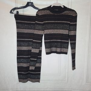 NWOT House of Harlow 1960 Sweater Skirt Matching Set